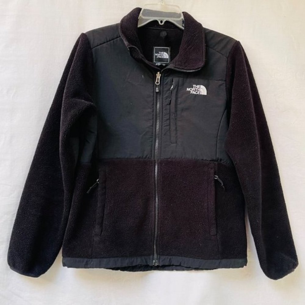 The North Face Denali Jacket Womens Medium Black Polartec Recycled Outdoor Soft